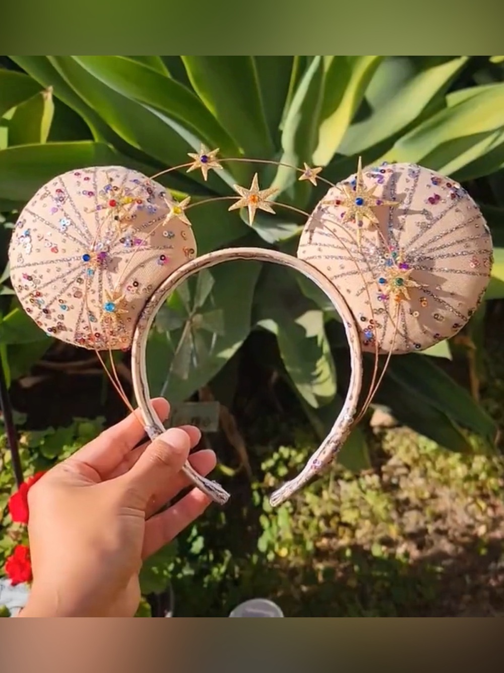 Disney Inspired Star Halo Crown Mickey Ears Sequin Celestial Headband
